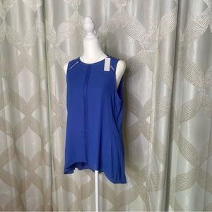 White House Black Market.  Medium New with Tag. Blue Sleeveless top